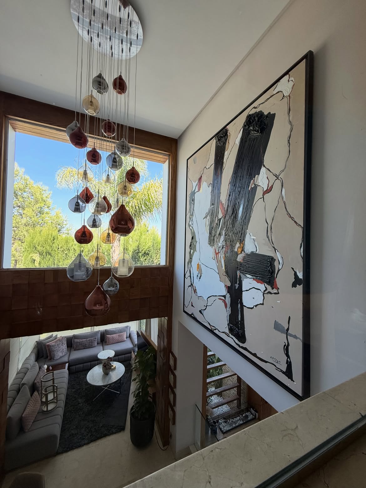 Œuvre murale in situ dans une villa